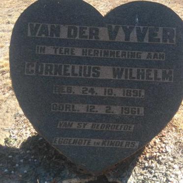 VYVER Cornelius Wilhelm, van der 1891-1961