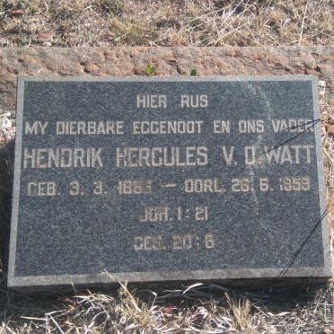 WATT Hendrik Hercules, v.d. 1886-1959