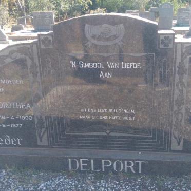 DELPORT Petrus Jacobus 1900-1965 &amp; Rachel Dorothea STEYN 1903-1977