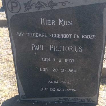 PRETORIUS Paul 1870-1964