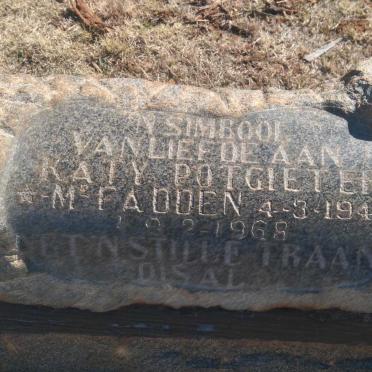 POTGIETER Katy nee McFADDEN 1948-1968