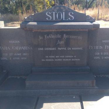 STOLS Petrus Prinsloo 1908-1970 &amp; Maria Catharina 1903-1974
