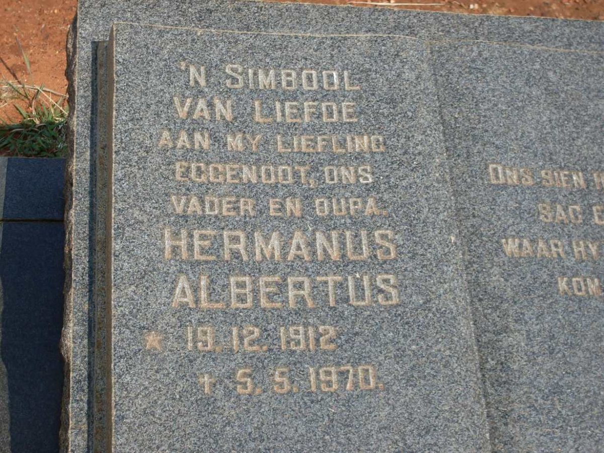 BESTER Hermanus Albertus 1912-1970
