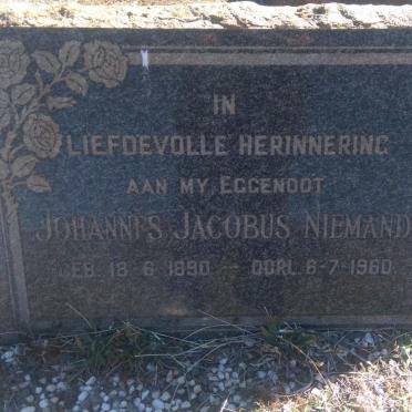NIEMAND Johannes Jacobus 1890-1960