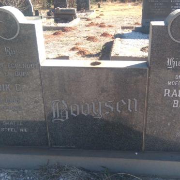 BOOYSEN Hendrik G. 1898-196? &amp; Rachel A.M. 1911-1980