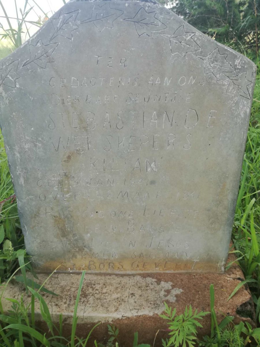 KILIAN Stebastian De Wet Skepers 1941-1941