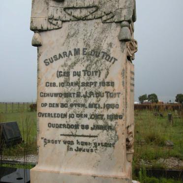 TOIT Susara Maria Elizabeth, du nee DU TOIT 1838-1896
