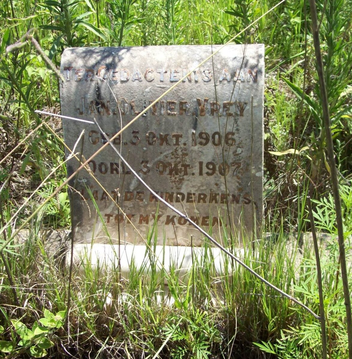 VREY Jan Olivier 1906-1907