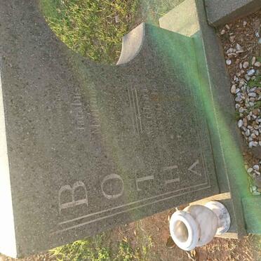 BOTHA Jacobus Marthinus 1947- &amp; Marthina Christoffelina 1945-2005