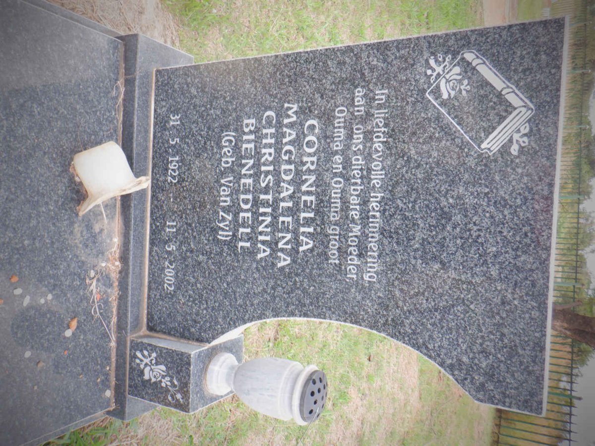 BIENEDELL Cornelia Magdalena Christinia nee VAN ZYL 1922-2002