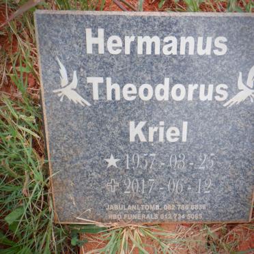 KRIEL Hermanus Theodorus 1957-2017