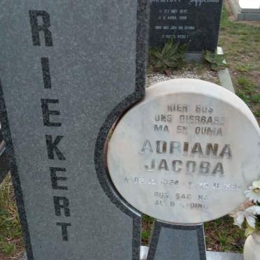 RIEKERT Adriana Jacoba 1924-1994