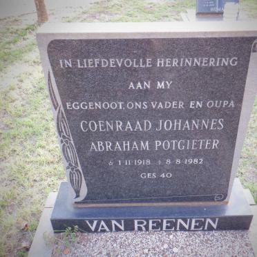 REENEN Coenraad Johannes Abraham Potgieter, van 1918-1982