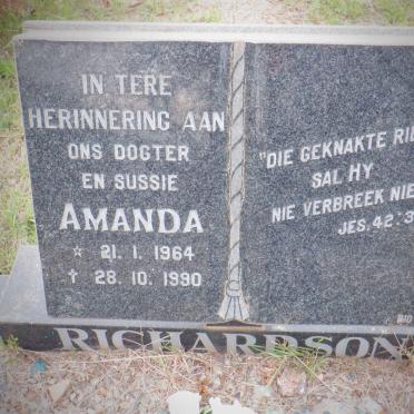 RICHARDSON Amanda 1964-1990
