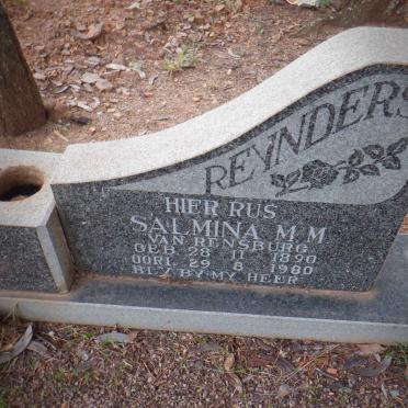 REYNDERS Salmina M.M. nee VAN RENSBURG 1890-1980