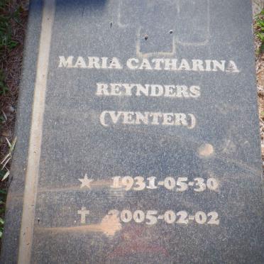 REYNDERS Maria Catharina nee VENTER 1931-2005