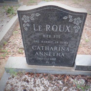 ROUX Catharina Annetha, le 1917-2010