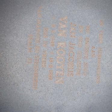 ROOYEN Jan Jacobus, van 1949-1989