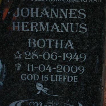 BOTHA Johannes Hermanus 1949-2009