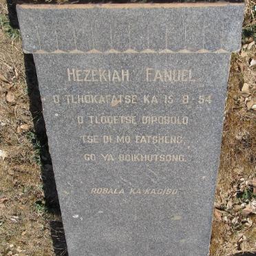 FANUEL Hezekiah -1954