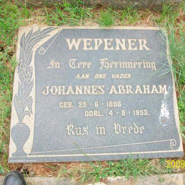 WEPENER Johannes Abraham 1896-1953