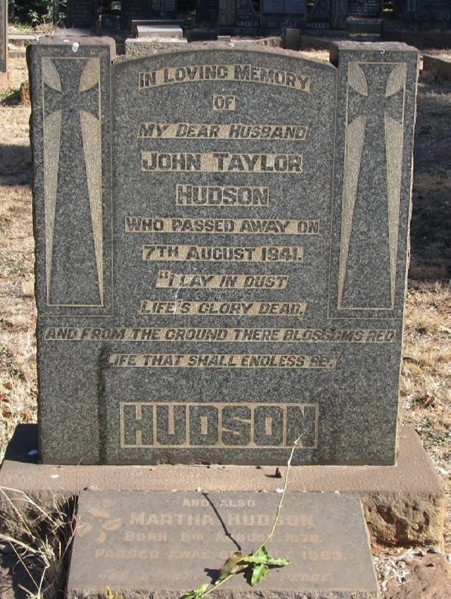 HUDSON John Taylor -1941 & Martha 1878-1963
