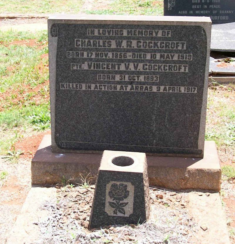 COCKCROFT W.R. 1856-1919 :: COCKCROFT Vincent V.V. 1893-1917