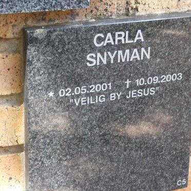 SNYMAN Carla 2001-2003