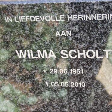 SCHOLTZ Wilma 1951-2010