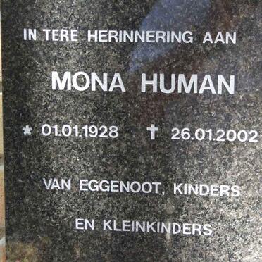 HUMAN Mona 1928-2002