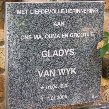 WYK Gladys, van 1925-2006