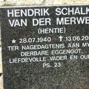 MERWE Hendrik Schalk, van der 1940-2002