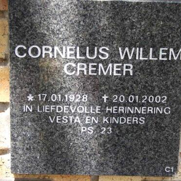 CREMER Cornelus Willem 1928-2002