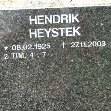 HEYSTEK Hendrik 1925-2003