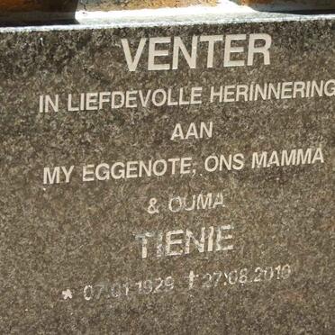 VENTER Tienie 1929-2010