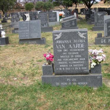 AARDE Johanna Maria, van 1931-1990