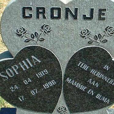 CRONJE Sophia 1919-1996