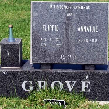 GROVÉ Flippie 1927-1999 &amp; Annatjie 1938-
