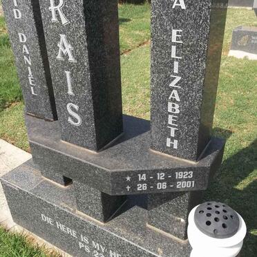 MARAIS David Daniël 1921-2002 &amp; Maria Elizabeth 1923-2001