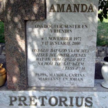 PRETORIUS Amanda 1972-2000