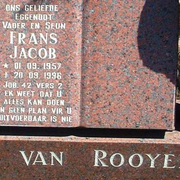 ROOYEN Frans Jacob, van 1957-1996