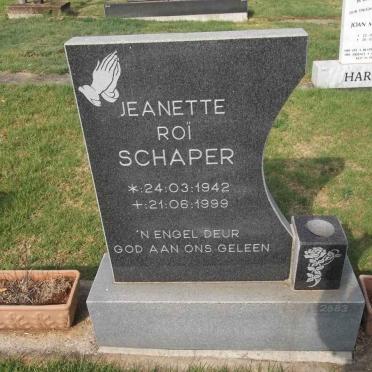 SCHAPER Jeanette Roï 1942-1999