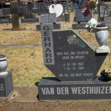 WESTHUIZEN Gerhard, van der 1962-1991