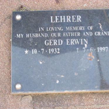 LEHRER Gerd Erwin 1932-1997