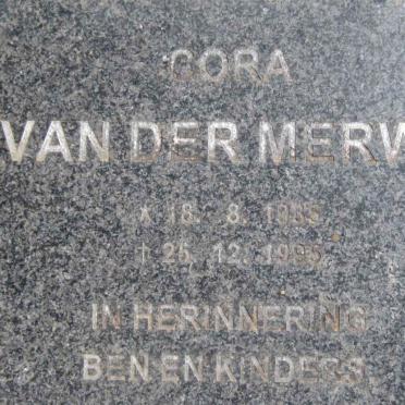 MERWE Cora, van der 1935-1995