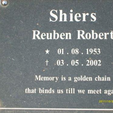 SHIERS Reuben Robert 1953-2002