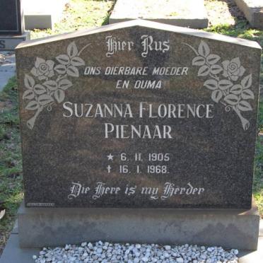 PIENAAR Suzanna Florence 1905-1968