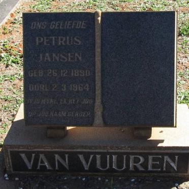 VUUREN Petrus Jansen, van 1890-1964