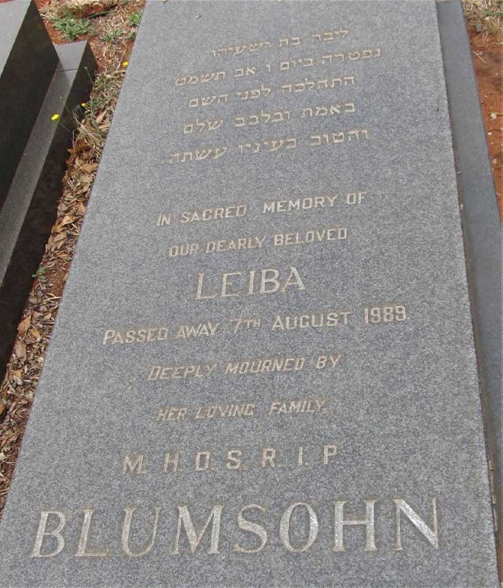 BLUMSOHN Leiba -1988