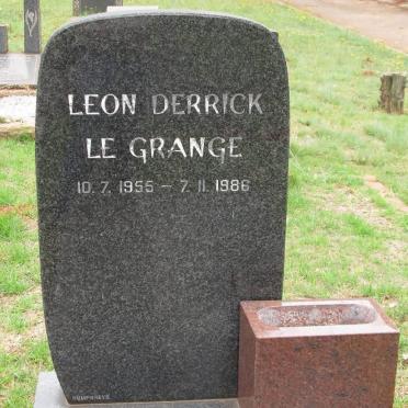 GRANGE Leon Derrick, le 1955-1986